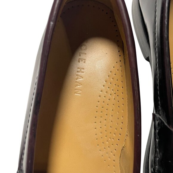 Cole Haan Mens Loafers 8.5 Black Leather Penny Slip-On Shoes - Picture 3 of 5